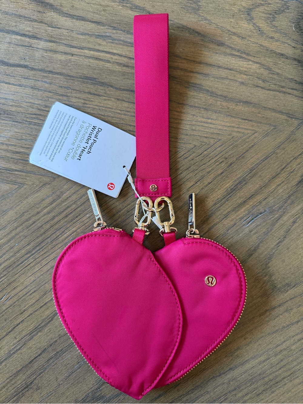 💕 NWT Lululemon Dual Pouch Wristlet *Heart Edition - Picture 2 of 3